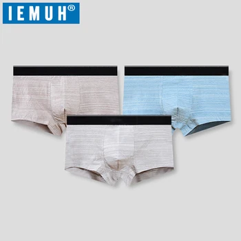 

IEMUH 2020 Male Panties Cotton Men's Underwear Boxers Breathable Man Boxer Solid Underpants Comfortable Brand Shorts Jdren Gift