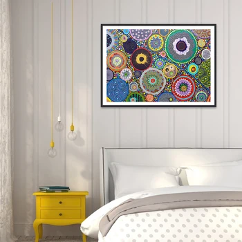 

Ethnic Pattern Diamond Painting Mosaic Needlework Stitch 5D DIY Full Drill Embroidery DIY Framed Drill Eco-friendly Craft