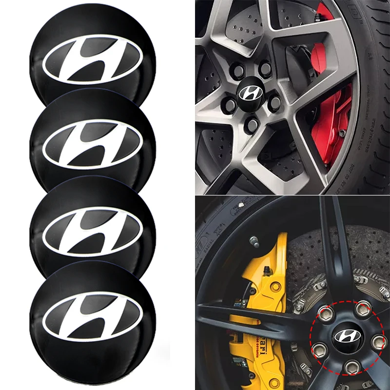 

Car Wheel Hub Stickers Decal for Hyundais Santa Fe Sonata Solaris Azera Creta I30 Ix25 Tucson IX35 Tags Emblem Auto Accessories