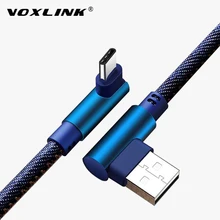 VOXLINK usb type C 90 градусов быстрая зарядка usb c кабель type-c шнур для передачи данных зарядное устройство usb-c для samsung S8 S9 Note 9 8 Xiaomi mi8 mi6