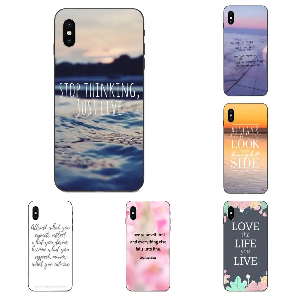 Soft Cell Case For Apple iPhone 4 4S 5 5S SE 6 6S 7 8 11 Plus X XS Max XR Pro Inspirational Quote About Nice Life | Мобильные