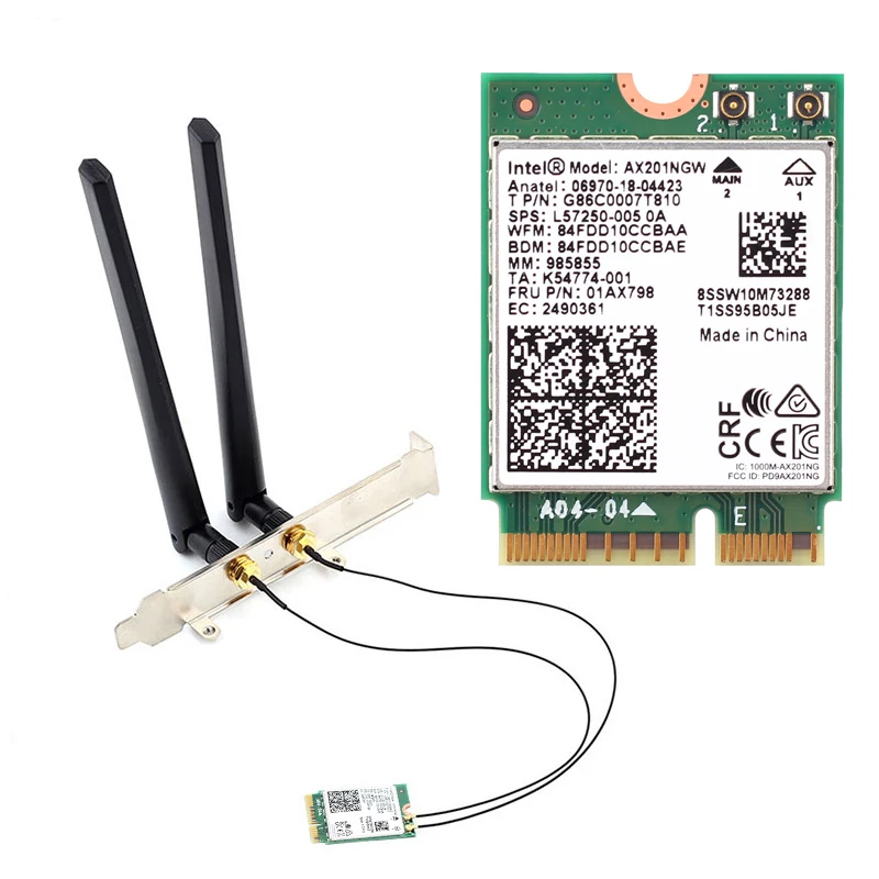 2 4 Гбит/с двухдиапазонный 802.11ax/ac Wi Fi 6 AX201 Bluetooth 5 0 беспроводной настольный адаптер
