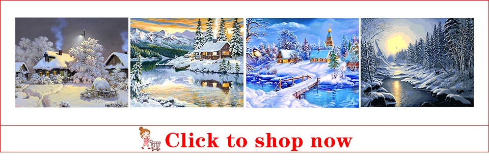 Diamond painting 5D DIY full square "winter landscape" diamond embroidery, kit, house, rhinestone, cross stitch, mosaic picture