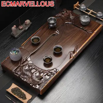 

Tepsi Dienblad Kung Fu Bandeja Accessories Keukenhulpjes Ceremony Set Serviertablett Serving Gongfu Chinese Holder Tea Tray