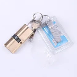 Serrure à cylindre de porte en laiton, 65, 70, 80, 90, 115mm, ue, cylindre de serrure AB, antivol, clés à noyau allongé 