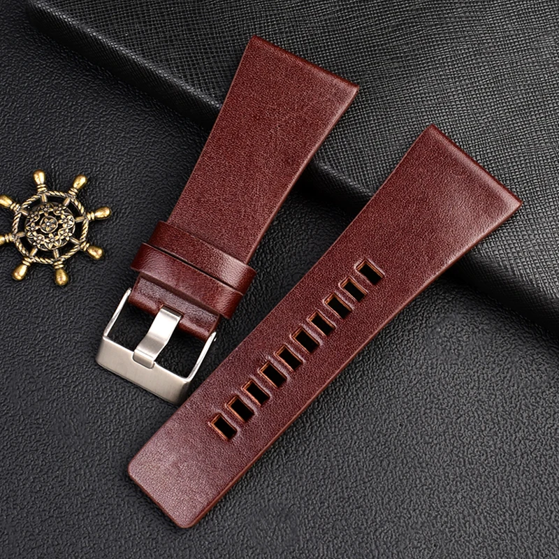 Men's Large Leather Watchband - Premium Watch Strap in Various Sizes