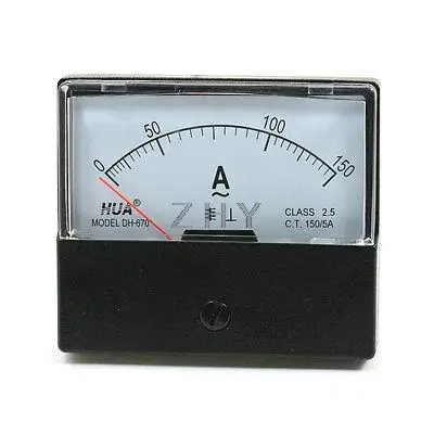 

AC0-150A Dial Analog Panel Meter Ammeter DH-670 Class 2.0 Accuracy