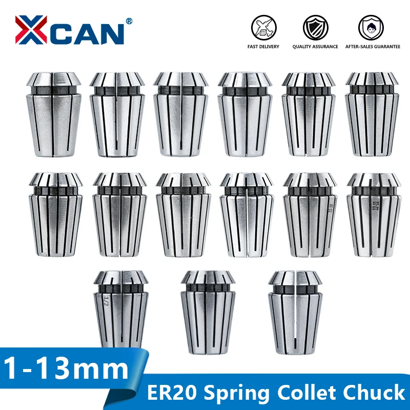 XCAN Spring Collet Chuck ER20 Milling for CNC Tool Holder 1-13mm Engraving Machine Clamp Lathe | Инструменты