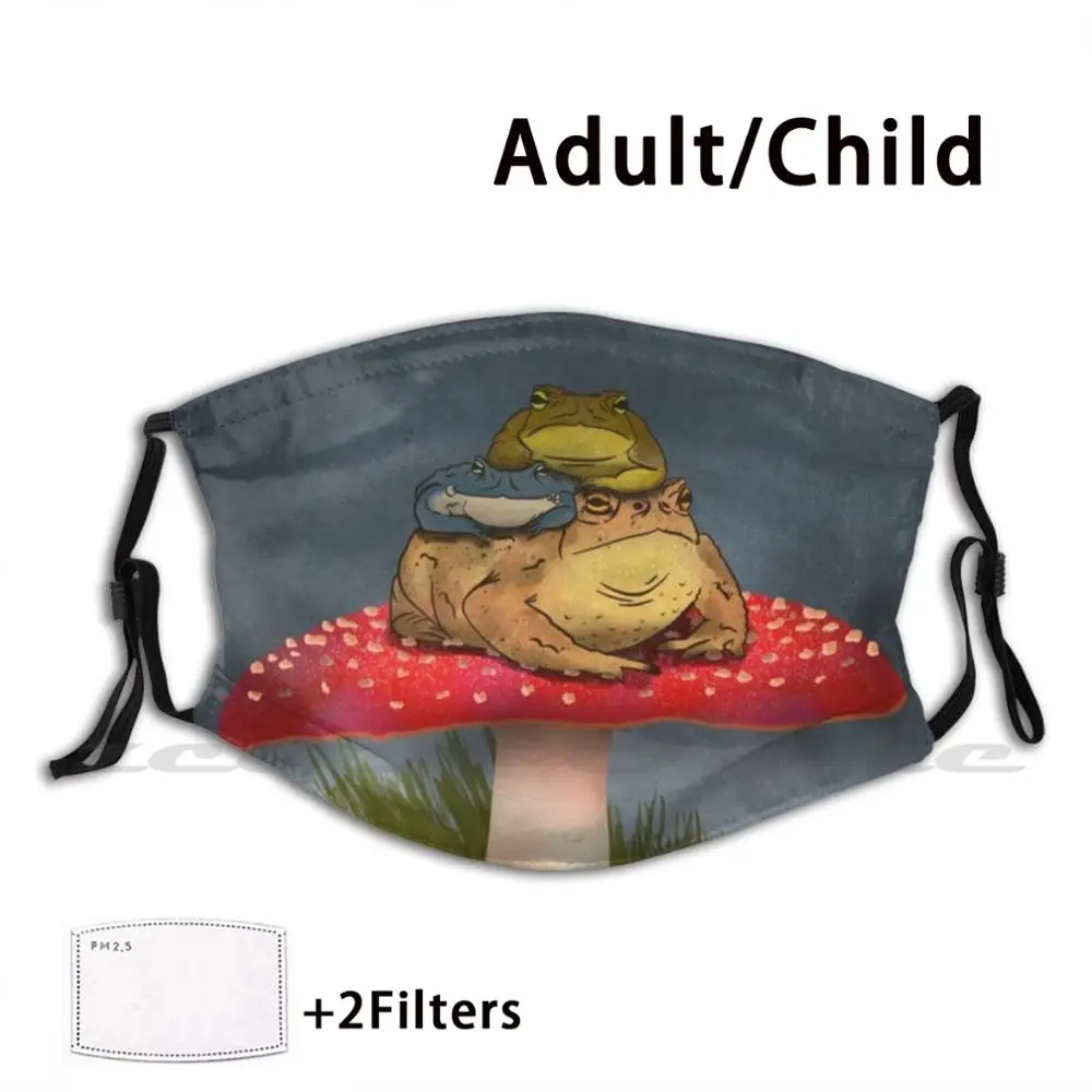 

Маска для жабы, моющийся фильтр для самостоятельной сборки Pm2.5, трендовая жаба, лягушка, гриб, Жаба, Жаба, стек лягушки