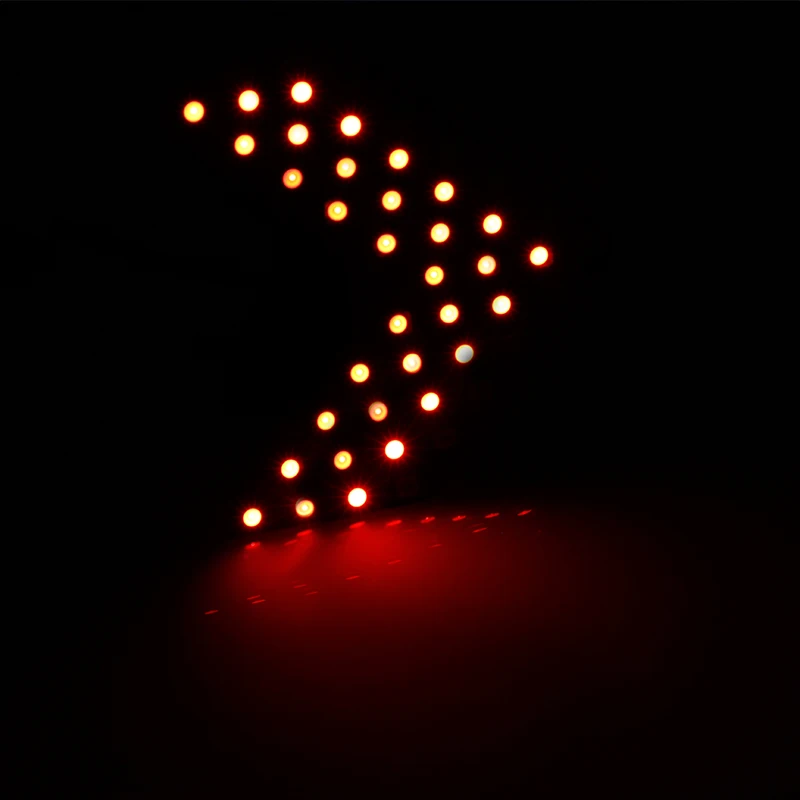 CARLITS, 100 шт., 33 SMD, светодиодный светильник со стрелкой для автомобиля, зеркало заднего вида, индикатор поворота, светодиодный светильник для зеркала заднего вида, AJ - Emitting Color: 100PCS  Red