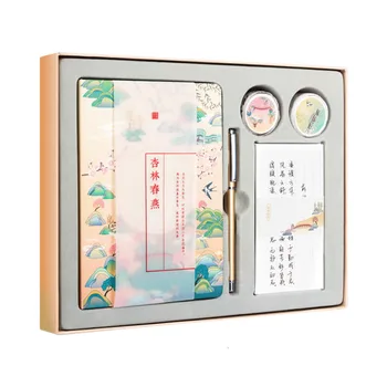 

Cute color page notebook Chinese style hand book thickened notepad hand-drawn diary gift