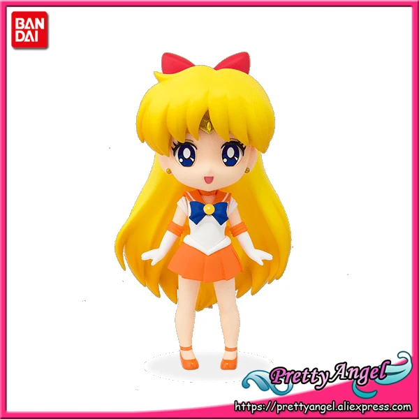 PrettyAngel-оригинальные BANDAI духи Figuarts mini 25th Сейлор Мун Меркурий парусник Юпитер Венера фигурки - Цвет: Sailor Venus