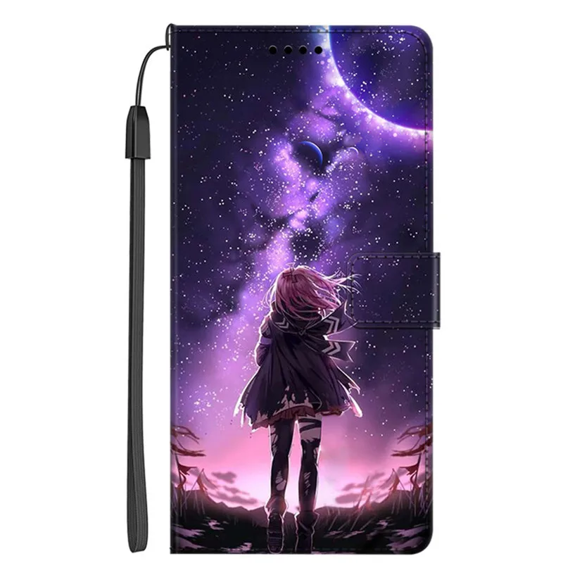 Leather Magnetic Book Cover Flip Wallet Case