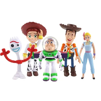 

5pcs/set Toy Story 4 Woody Jessie Buzz Lightyear Forky Bopeep PVC Action Figure Toys Dolls Birthday Xmas Gift for Children