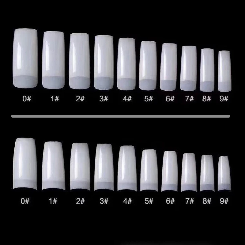 500pcs Unghie Finte Faux Ongles French Fake Acrylic Nail