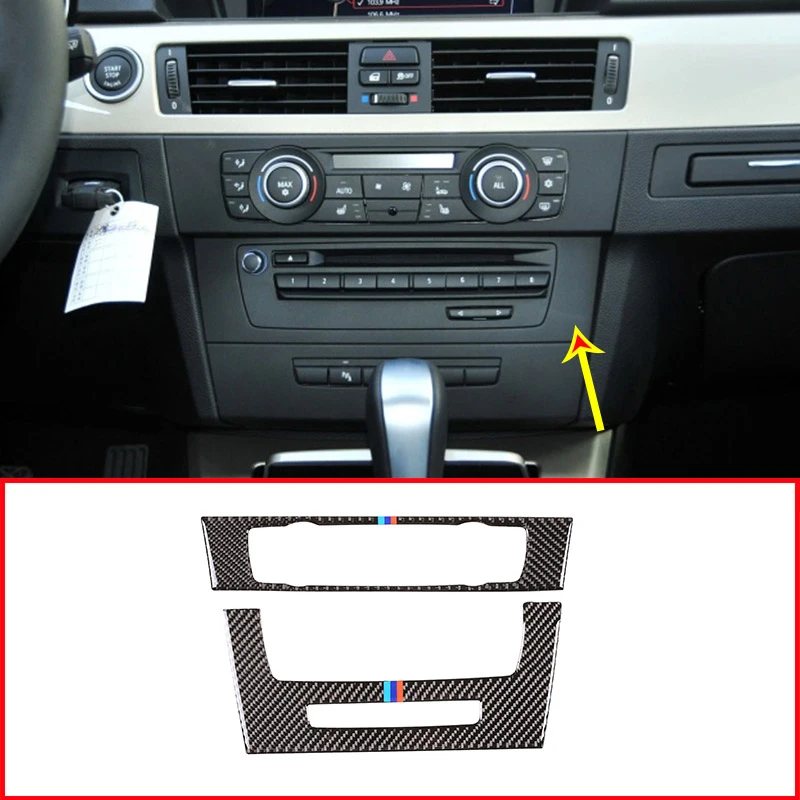 

For BMW 3 Series F30 2012Car Accessories Carbon Fiber Car Central Control CD Air Conditioning Panel Trim