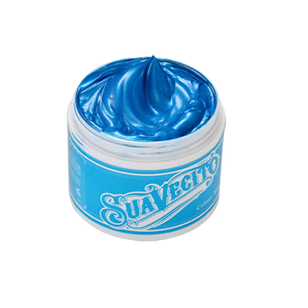 Blue DIY Hair Wax Color Cream Temporary Hair Dye Wax Grandma Ash Color Dye Cream One Time White Gray Silver Paint Wax For Hair - Цвет: Blue