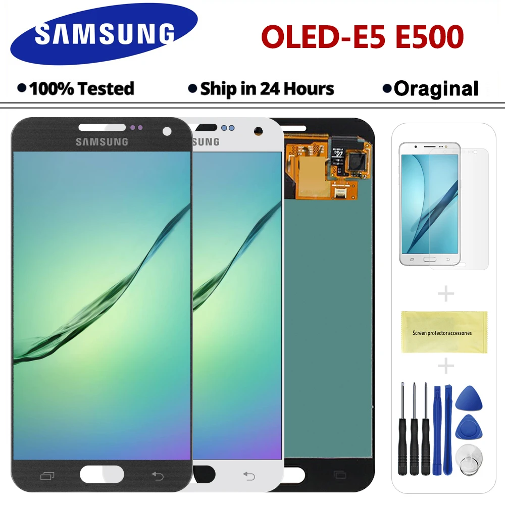 ЖК-дисплей 5 0 дюйма Super AMOLED E5 для Samsung Galaxy E500 E500F E500H E500M дисплей с сенсорным экраном