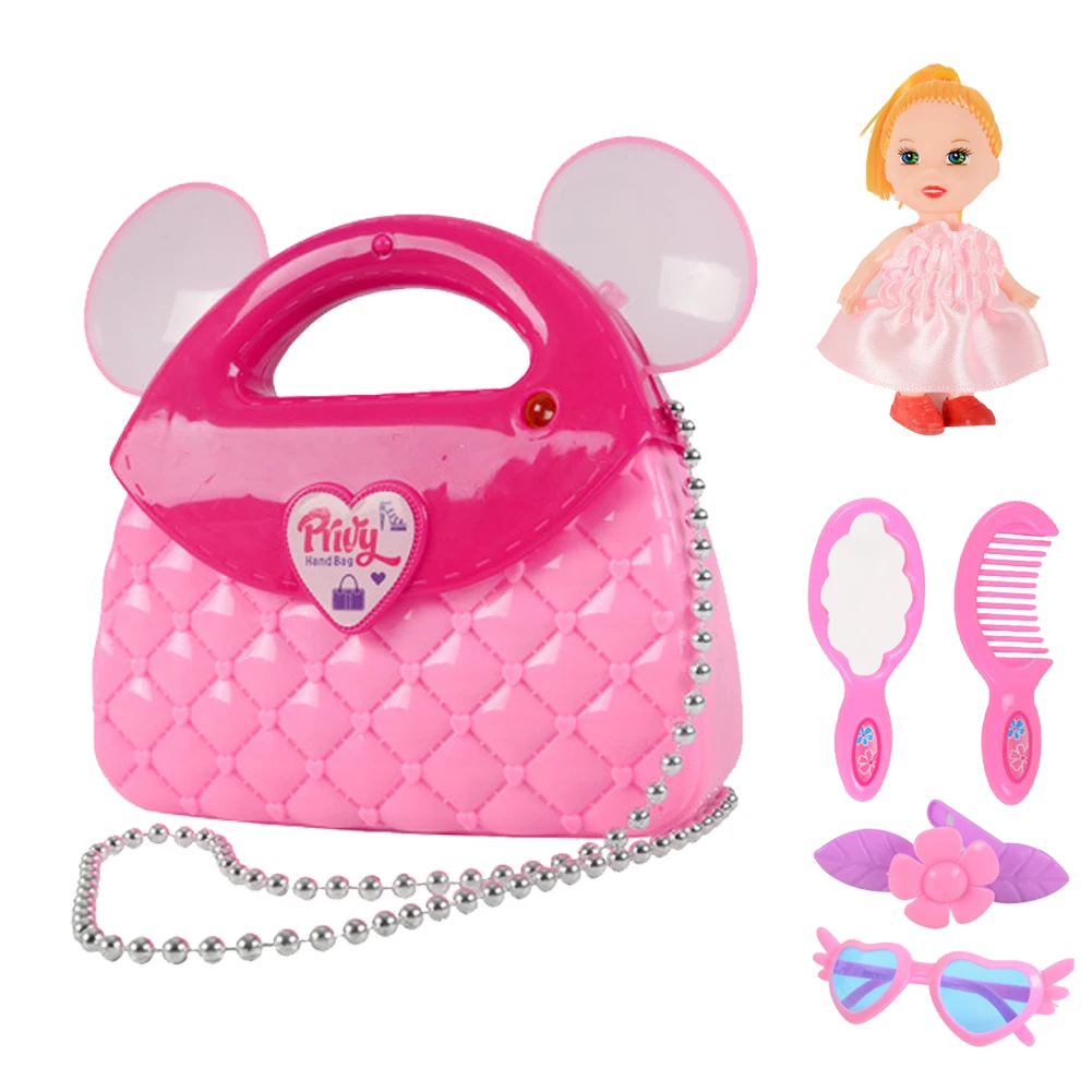

ABS Music Storage Bag Make Up Non Toxic Gift Home Non-toxic For Kids Toy Set Portable Pretend Play Light Projection Educational