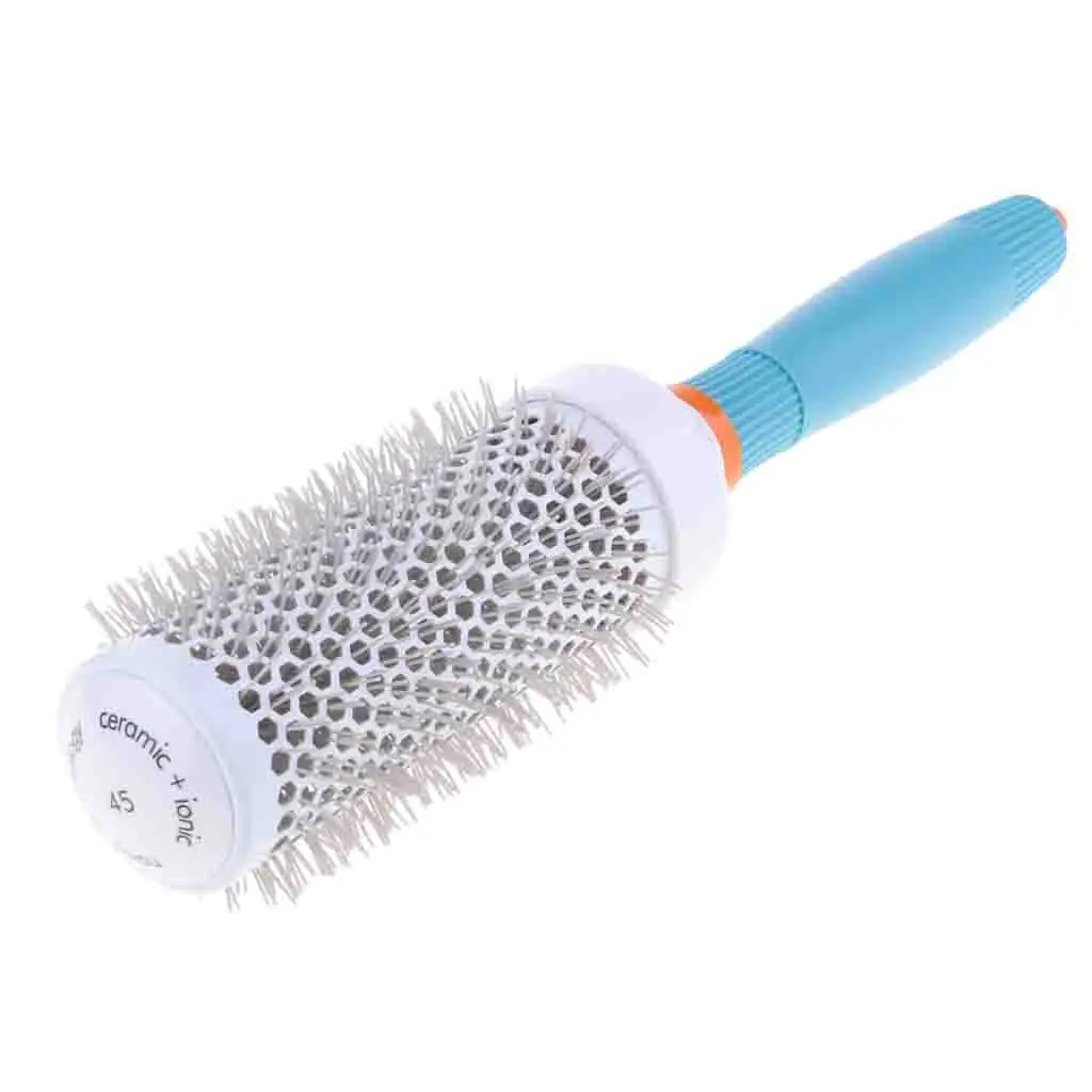 4 Sizes Pro Ceramic Round Barrel Hair Brush Iron Radial Comb Curly Hair Comb Anti-static Round Hairbrush