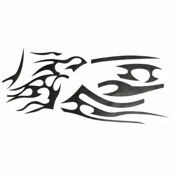 

2Pcs Car Auto Flame Fire Car Stickers Whole Body Decal Decor Covers Protector Car Sticker Car-Styling Accessories Black