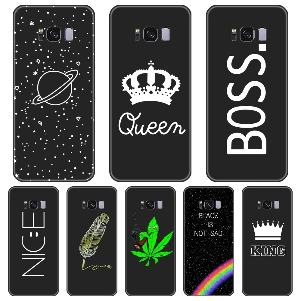 

Black Star Black Back Cover For Samsung Galaxy Note 9 8 5 4 Silicone Phone Case For Samsung Galaxy S5 S6 S7 Edge S8 S9 Plus Case