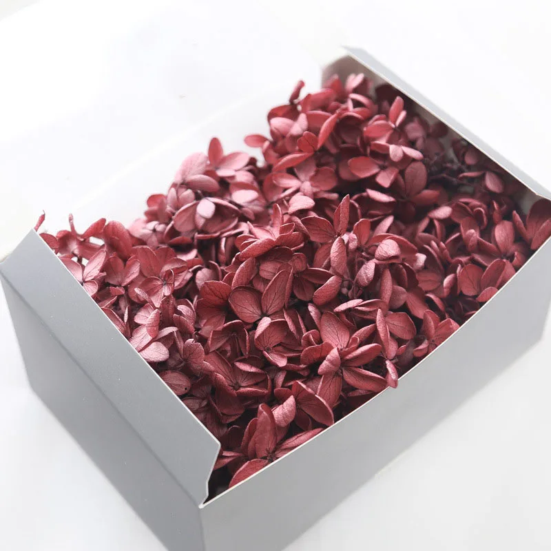 Wine Red Искусственные цветы 20 г консервированные Анна Гортензия средние Цветы Свадебный букет День матери DIY материал украшение дома - Цвет: Wine Red