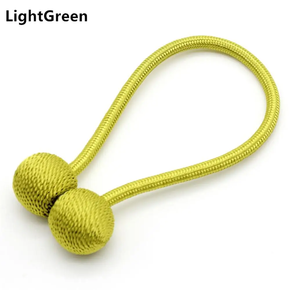 light green Магнитный держатель для штор, крючки с застежкой, декоративные аксессуары для дома - Цвет: light green