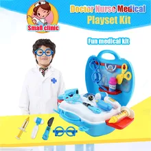 Детский Набор для игры в доктора медсестры, портативный чемодан, медицинский инструмент, медицинский набор для доктора медсестры, подарочный набор для ребенка