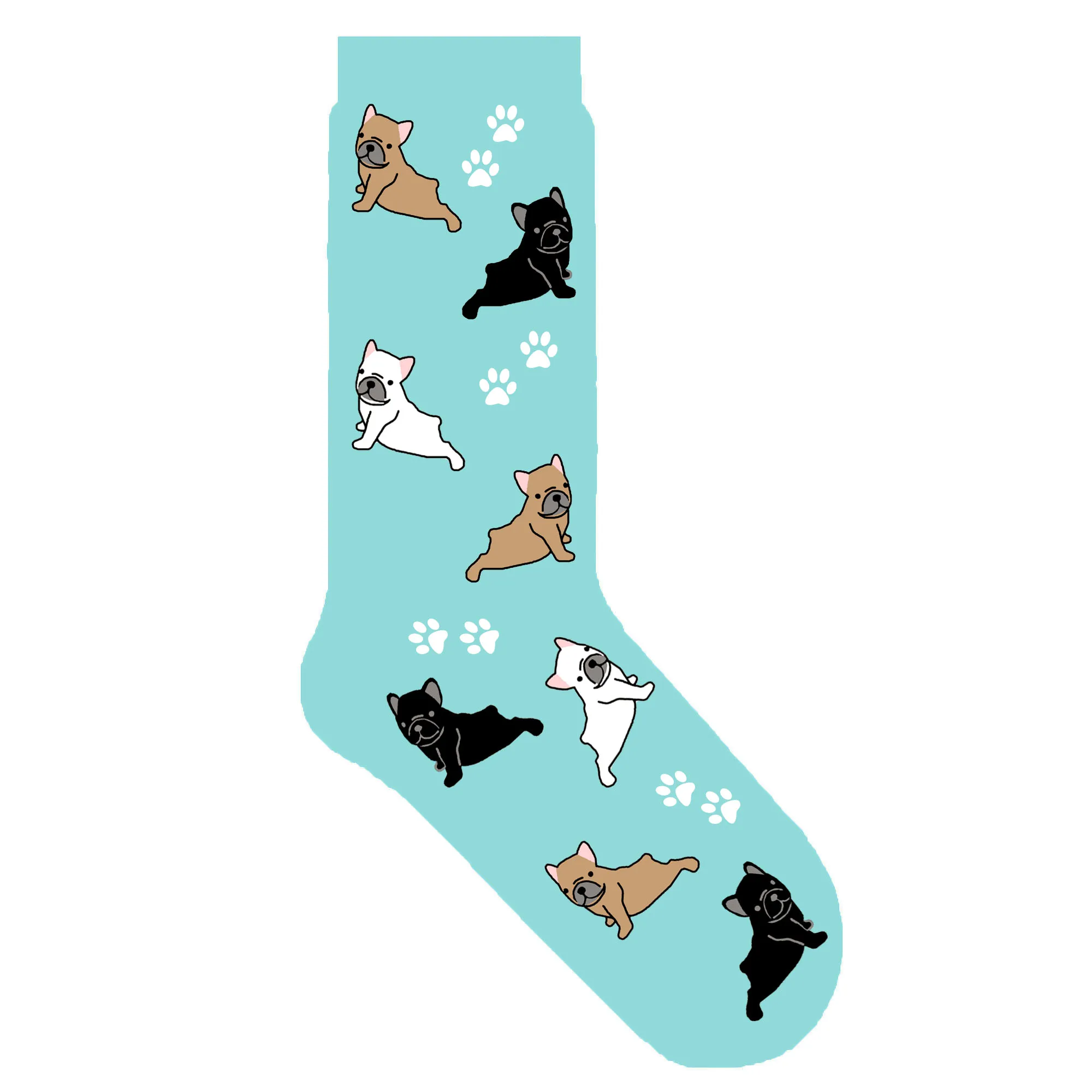 Французский щенок бульдога, носки для собак для женщин, унисекс, французский бульдог, новинка, носки с лапой, милые женские носки, 50 пара/лот - Цвет: frenchie doggie cute
