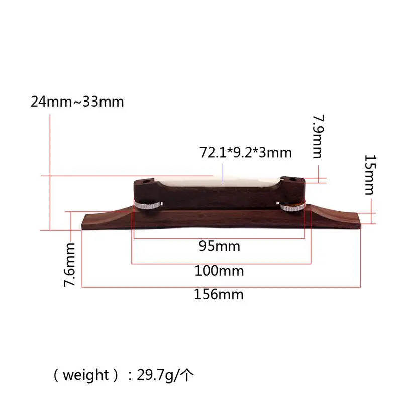 SEWS-Archtop гитара из палисандра мост с костяной нижний порожек гитары мост части