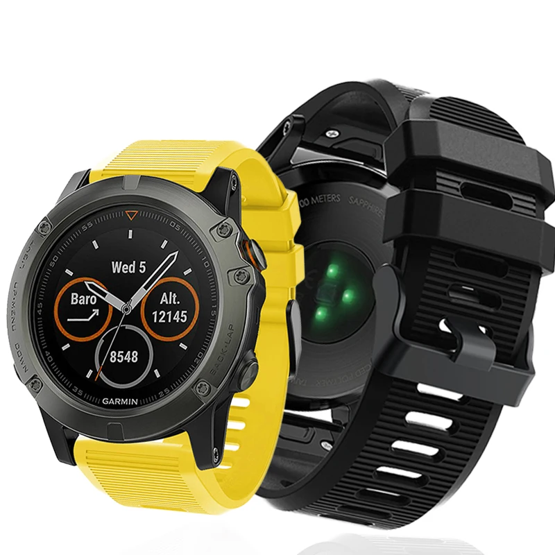 Ремешок 26 мм быстросъемный силиконовый сменный ремешок для смартфонов Garmin Fenix 3 HR