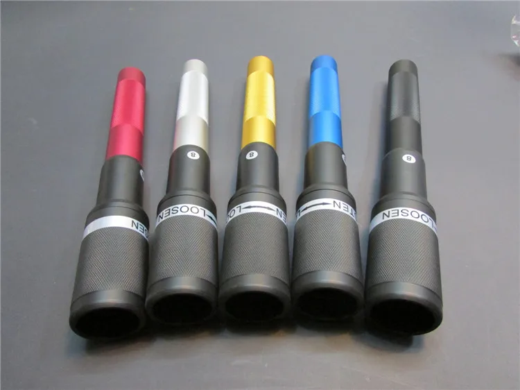 32CM Metal Shaft Silver Balck Telescopic Cue Extension Extender Billiard Cue