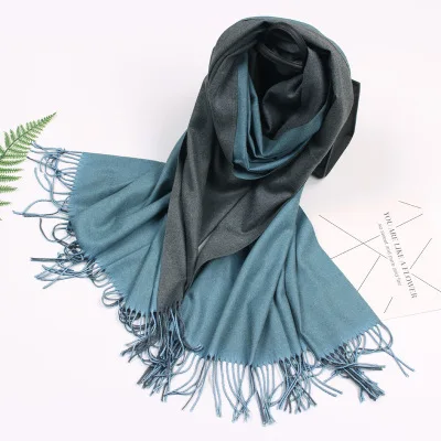 Кашемировый шарф Пашмина Шаль Foulard Femme палантин шеи хлопок из шерсти и вискозы хиджаб длинный зимний шарф женский платок - Цвет: 3