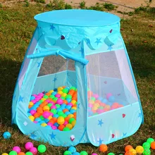 Игровая палатка для девочек, домашняя игрушка, детская палатка, Домик принцессы для улицы, Детский развивающий бассейн с шариками океанов