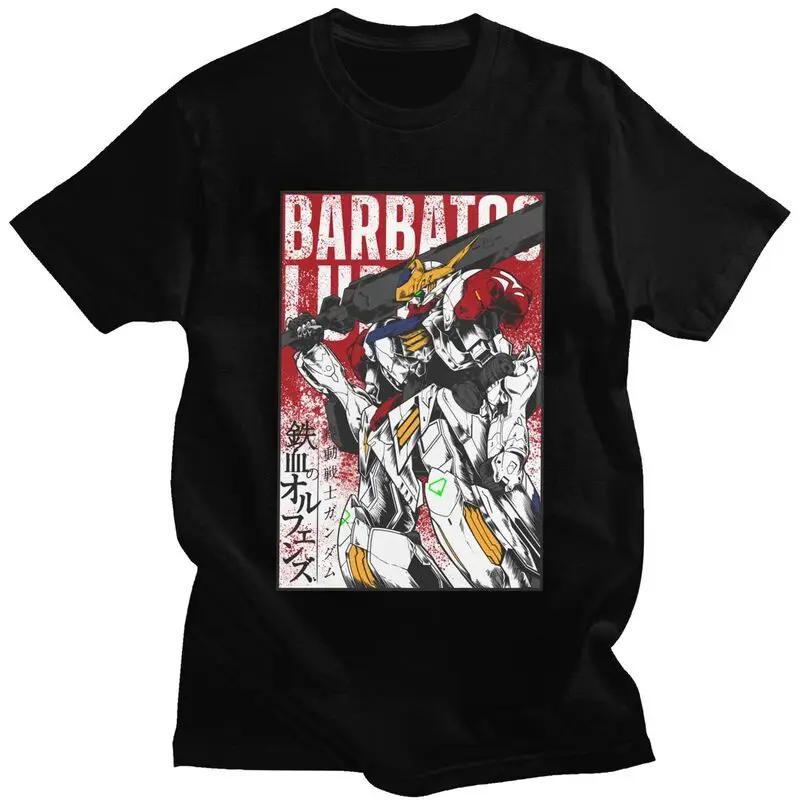 Для Мужчин's Gundam Barbatos волчанки футболки хлопковая футболка с коротким рукавом