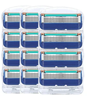 

12 pcs / pack Men Razor blades High quality shaving facial care men shaving blades Compatible with gillettee fusione