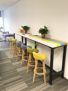 

Bar Stool Nordic Modern Minimalist Household Solid Wood High Stool Bar Stool Bar Chair Leisure Back Chair Stool