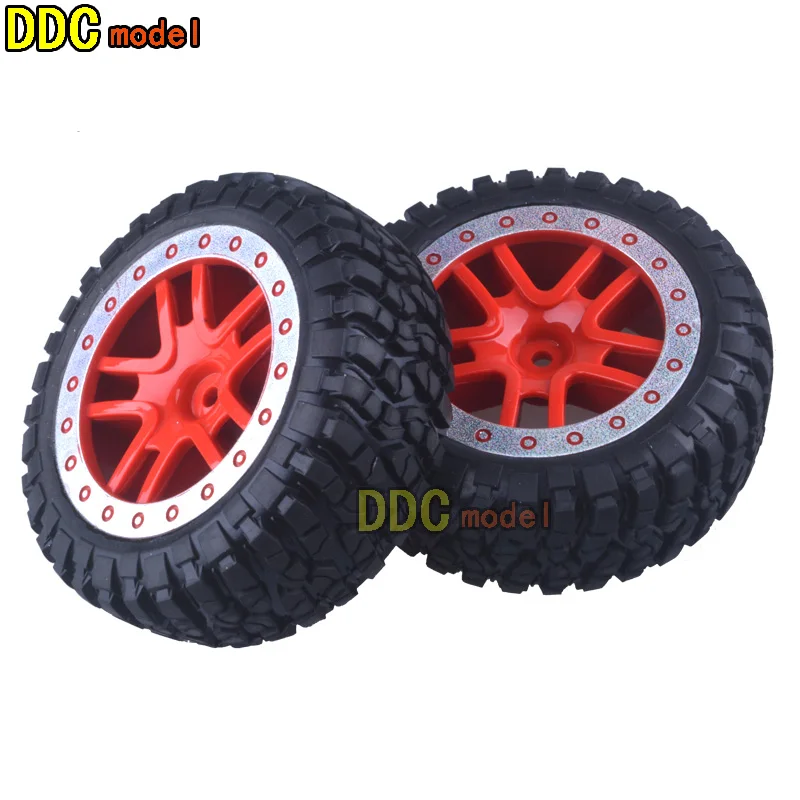 REMO HOBBY 1025 1025A 1022 HQ727 slash 1/10 короткий путь грузовик Радиоуправляемая машина запчасти шины - Цвет: red 2PC