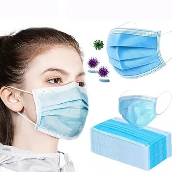 

50pcs Men Women Mouth Masks Adult Cotton Anti-dust Mask Activated Filter 3 Layers Face Mask Muffle Bacteria Proof Flu Face Masks