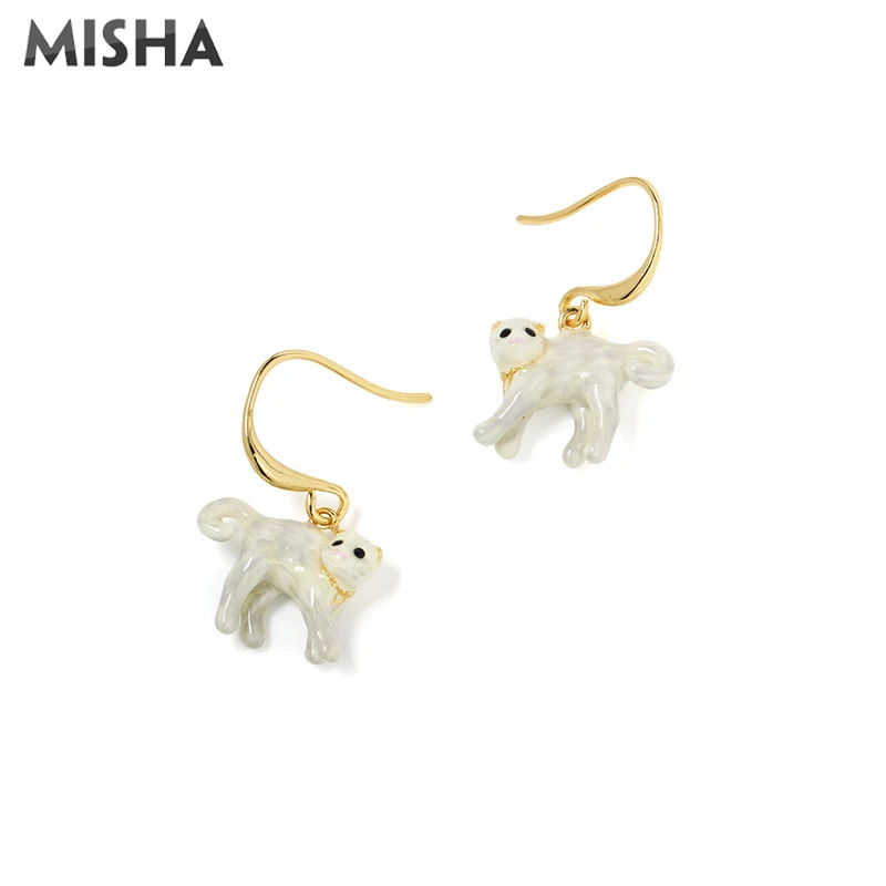 MISHA Модные Ювелирные наборы для женщин ручной работы эмалированная глазурь красивое колье с котом серьги Ювелирные наборы для девушек подарки для дам
