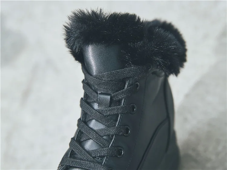 SWONCO/Бархатная теплая обувь на меху; женские черные зимние ботинки; кроссовки на платформе; Новинка года; Женская обувь в австралийском стиле; женские ботильоны