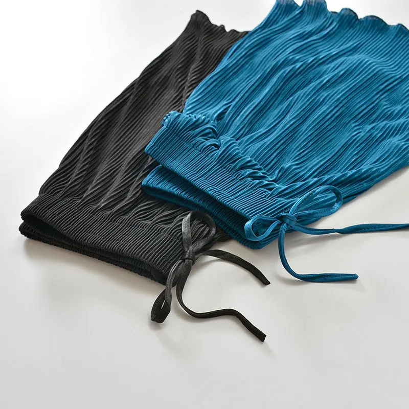 

INS Straight-Cut Loose Pants Korean an ran Li Yuan Kwun Celebrity Style Spring And Summer Hong Kong Style Short Shorts Women's L