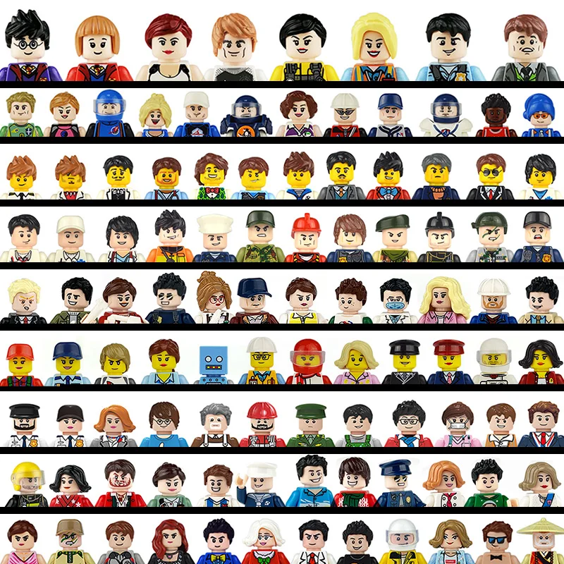 Mini figuras de bloques de juguete para niños, figuras de Doctor, enfermera, ejército militar, novios, ciudad, hombre, bricolaje, bloques para montar, juguetes de construcción