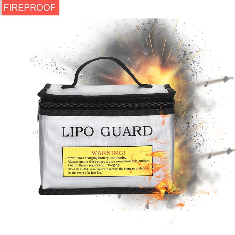Lipo сумка защитный чехол безопасная зарядка для аккумулятора серебристый
