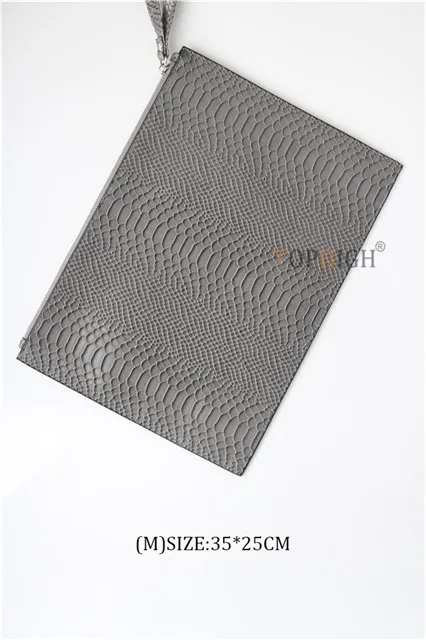 Python Gray(M) Вечерняя сумка с узором «крокодиловая кожа», Новая модная женская сумка со страусиным узором, сумка-конверт со змеиным узором, повседневные клатчи, кошелек - Цвет: Python Gray(M)