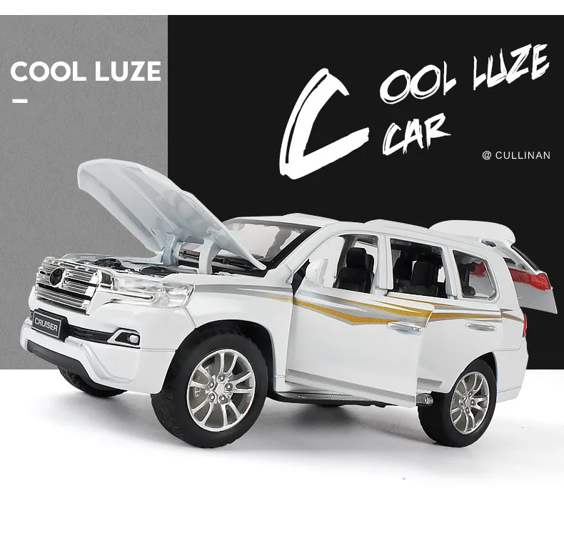 1:32 Toy Car Toyota Land Cruiser Prado Metal Toy Alloy Car Diecasts Toy Vehicles Car Model 6 Doors Can Opened Toys For Children