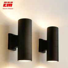 Preto cinza para cima e para baixo ao ar livre luz da parede 6W 10W 20W 30W 36W varanda jardim à prova d' água casa de iluminação ao ar livre ZBW0015