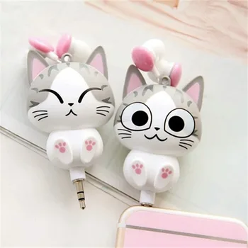 

3.5 Mm Wired Cat Headphones Retractable In-Ear Earphone Cartoon Cat Ears Earphones In-Ear Earphones Cute Cartoon Cat And Panda