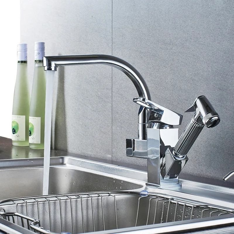 

Copper Multi-functional Cold Kitchen Faucet Extendable Pull-out Sink Kitchen Sink Mixing Valve Manufacturers Wholesale